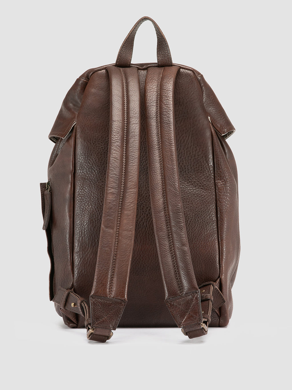 RARE 047 - Brown Leather Backpack - image 4,side view