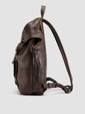 RARE 047 - Brown Leather Backpack - thumb image 5,side view