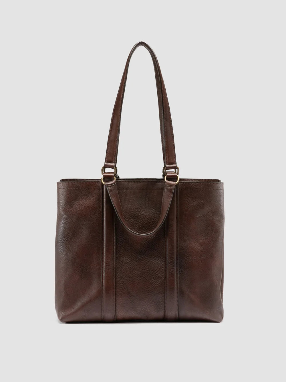 RARE 050 - Brown Leather Briefcase - image 4,side view