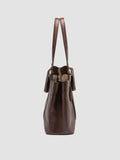 RARE 050 - Brown Leather Briefcase - thumb image 5,side view