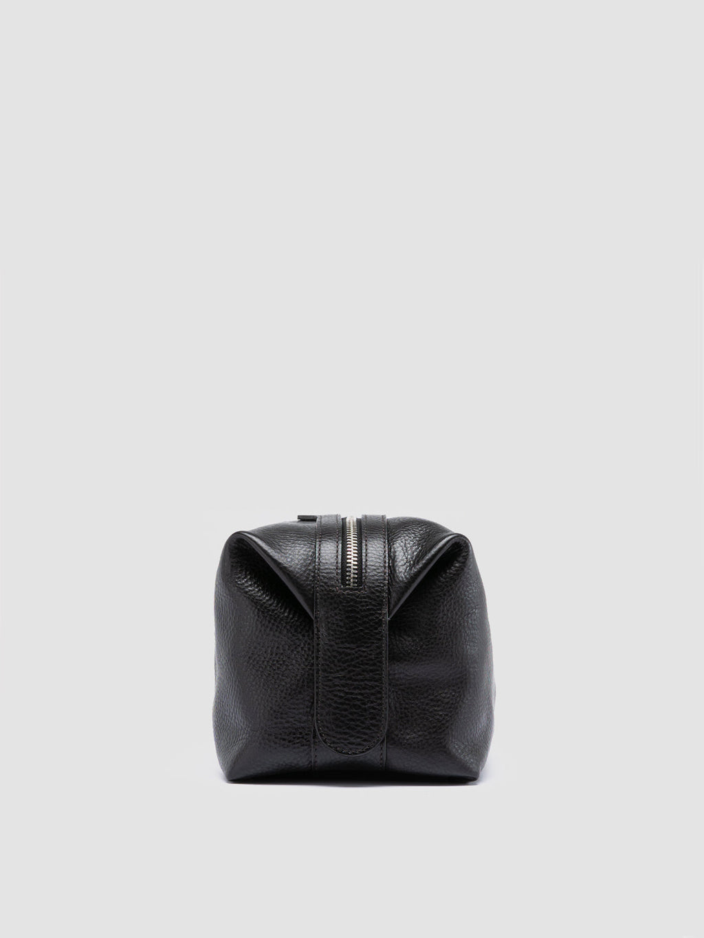 VANITY CASE 001 - Black Leather Pouch - image 3,side view