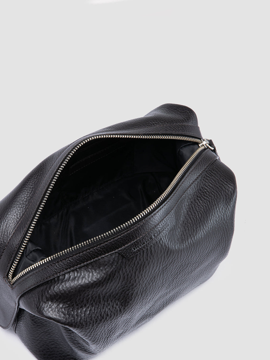 VANITY CASE 001 - Black Leather Pouch - image 6,side view