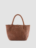 VICKY 001 - Brown Leather Handle Bag - thumb image 1,side view