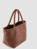 VICKY 001 - Brown Leather Handle Bag - thumb image 2,side view