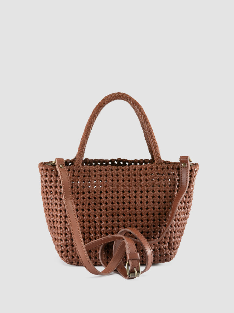VICKY 001 - Brown Leather Handle Bag