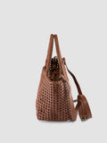 VICKY 001 - Brown Leather Handle Bag - thumb image 5,side view