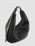 VICKY 002 - Schwarze Umhängetasche aus Leder - thumb image 3,side view