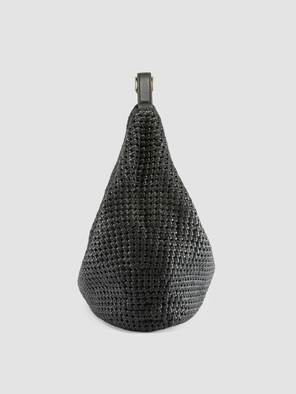 VICKY 002 - Schwarze Umhängetasche aus Leder - image 6,side view