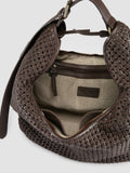 VICKY 002 - Braune Schultertasche aus Leder - thumb image 6,side view
