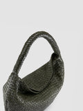OC CLASS 09 - Green Woven Leather Tote Bag - thumb image 2,side view