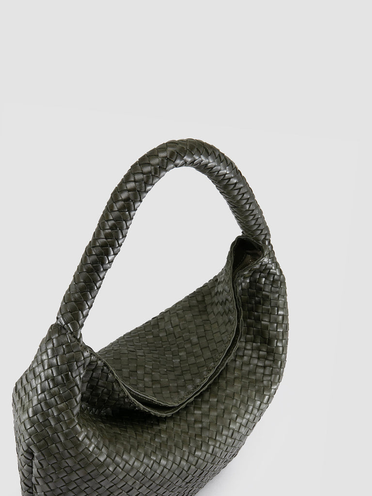 OC CLASS 09 - Green Woven Leather Tote Bag