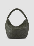 OC CLASS 09 - Green Woven Leather Tote Bag - thumb image 4,side view