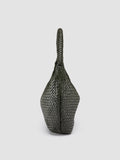 OC CLASS 09 - Green Woven Leather Tote Bag - thumb image 5,side view