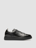THE ANSWER 101 - Schwarze Low-Top-Sneaker aus Leder - thumb image 1,side view