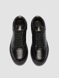 THE ANSWER 101 - Schwarze Low-Top-Sneaker aus Leder - thumb image 2,side view