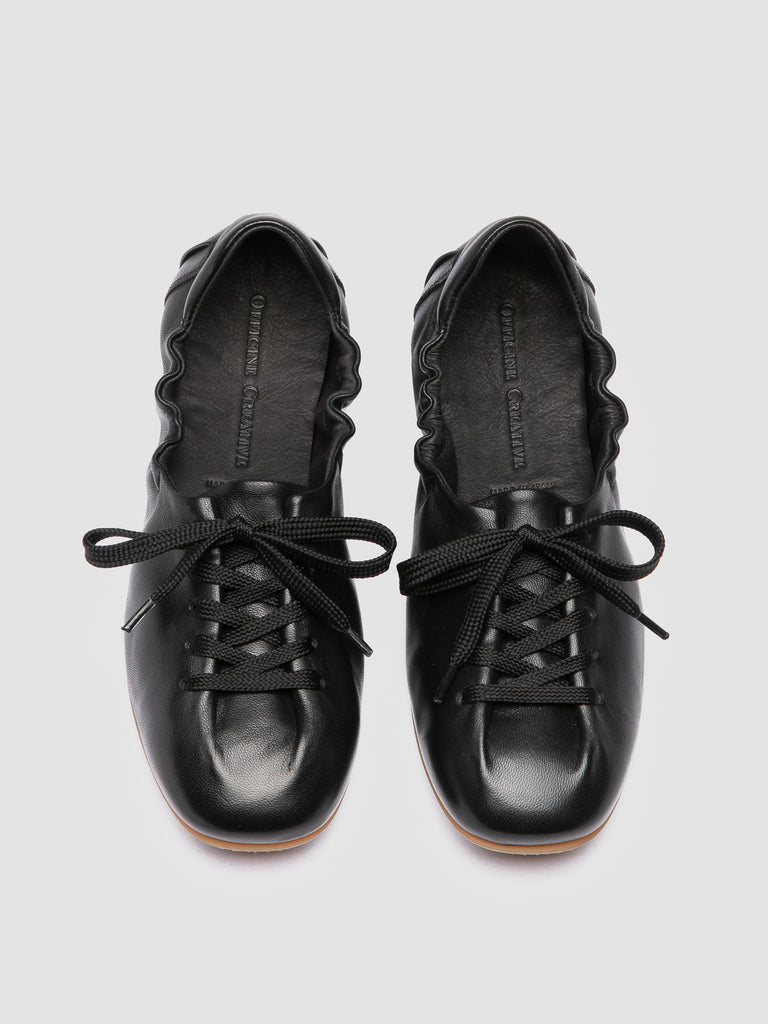 BALLET 101 - Black Leather Sneakers