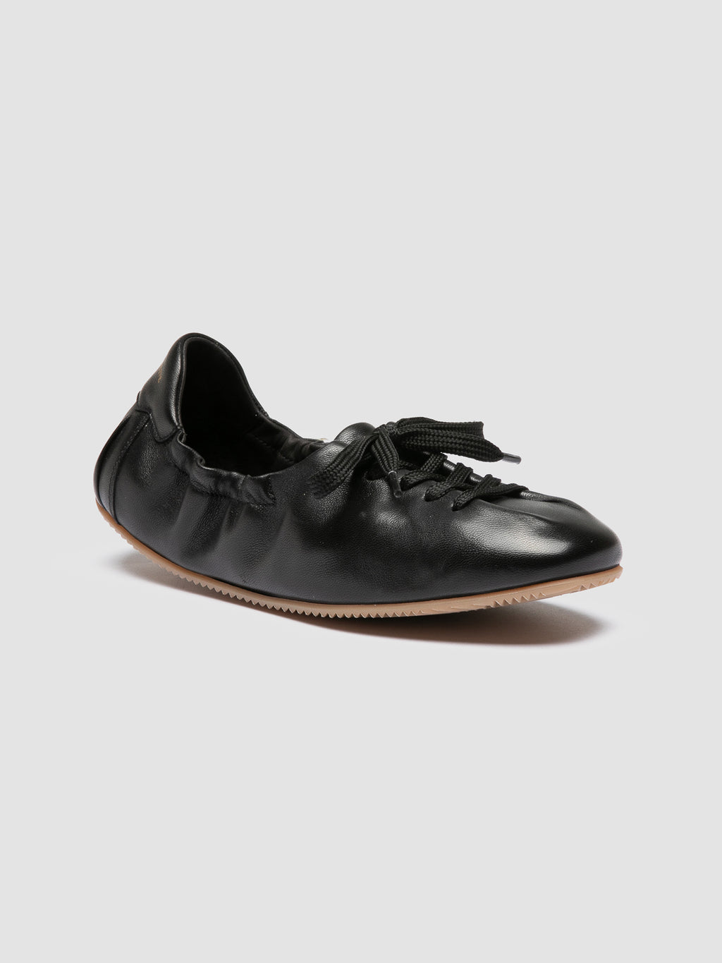BALLET 101 - Black Leather Sneakers - image 3,side view