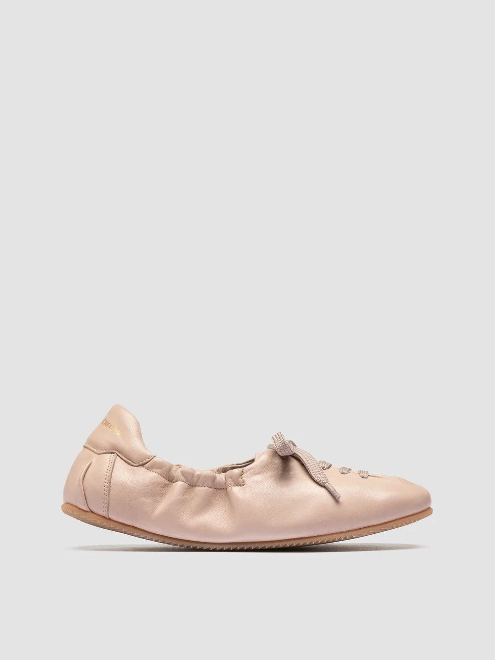 BALLET 101 - Elfenbeinfarbene Sneakers aus Leder - image 1,side view