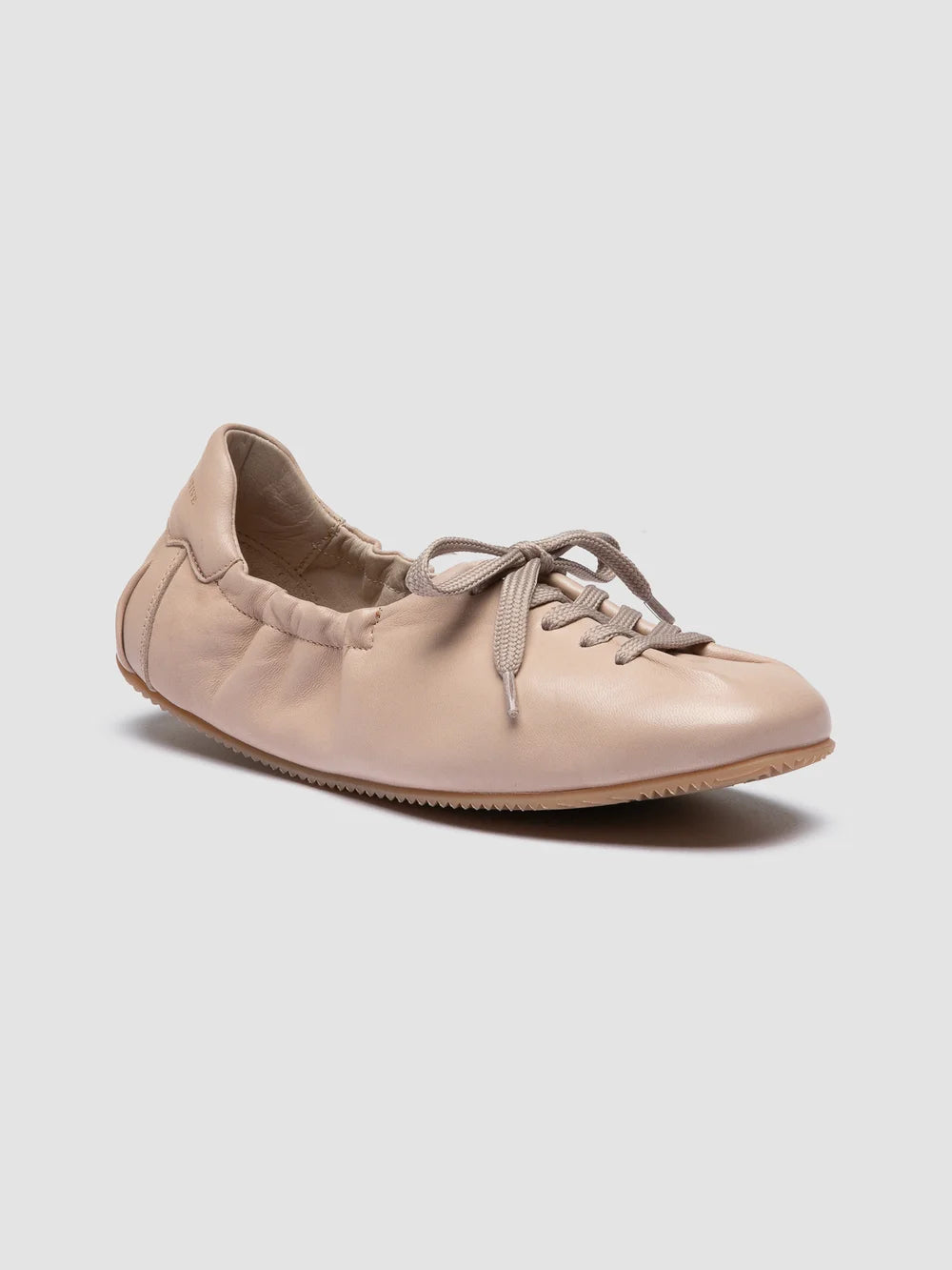 BALLET 101 - Elfenbeinfarbene Sneakers aus Leder - image 3,side view