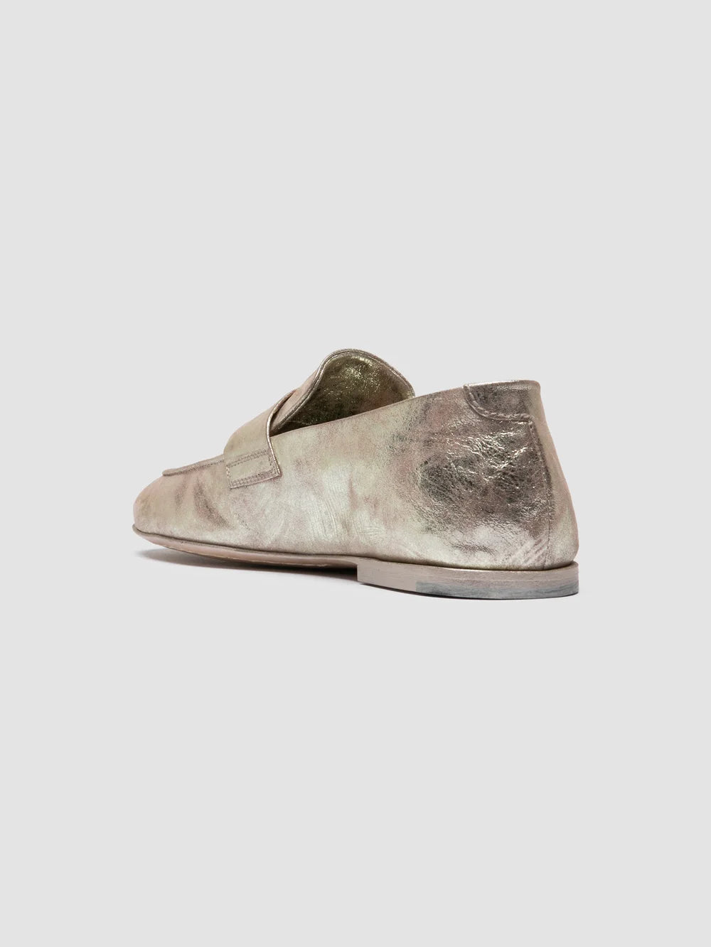 BLAIR 001 - Gold Leather  Penny Loafers - image 4,side view