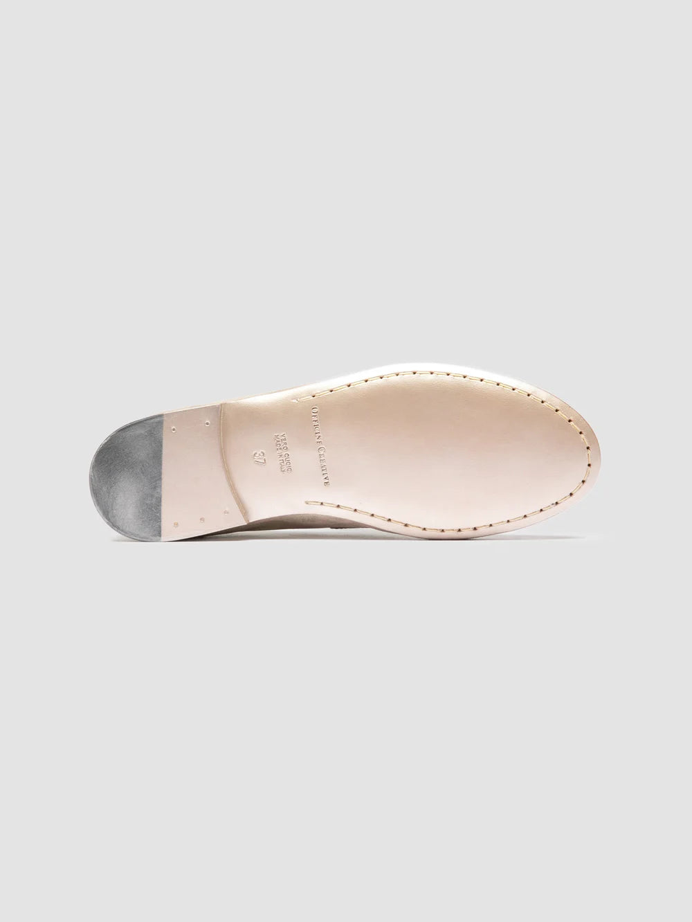BLAIR 001 - Gold Leather  Penny Loafers - image 5,side view