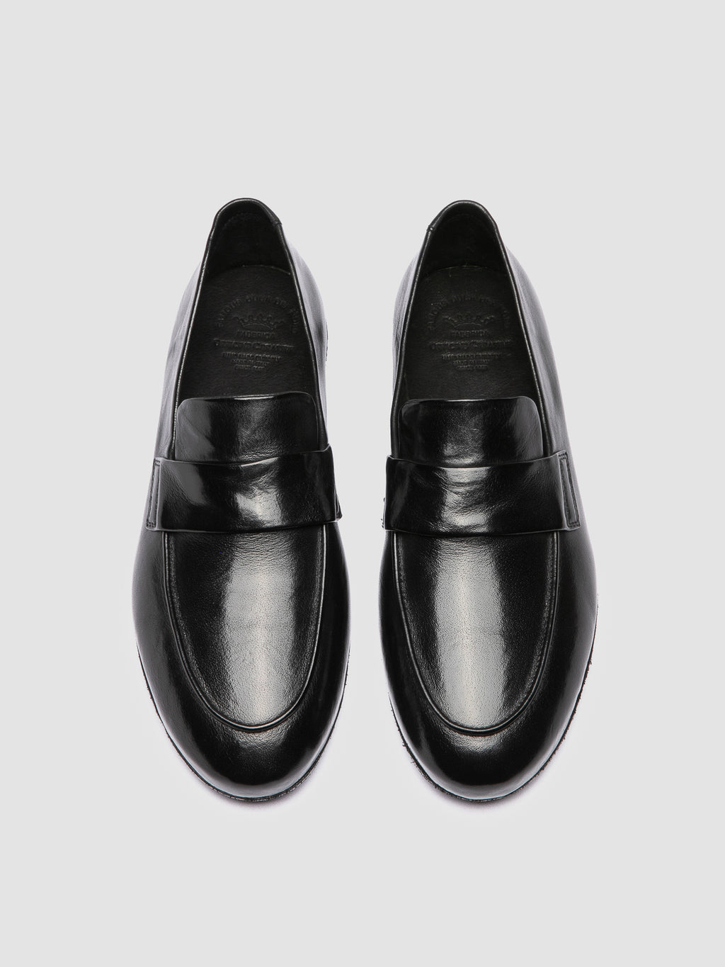 BLAIR DD 001 - Schwarze Penny-Loafer aus Leder - image 2,side view