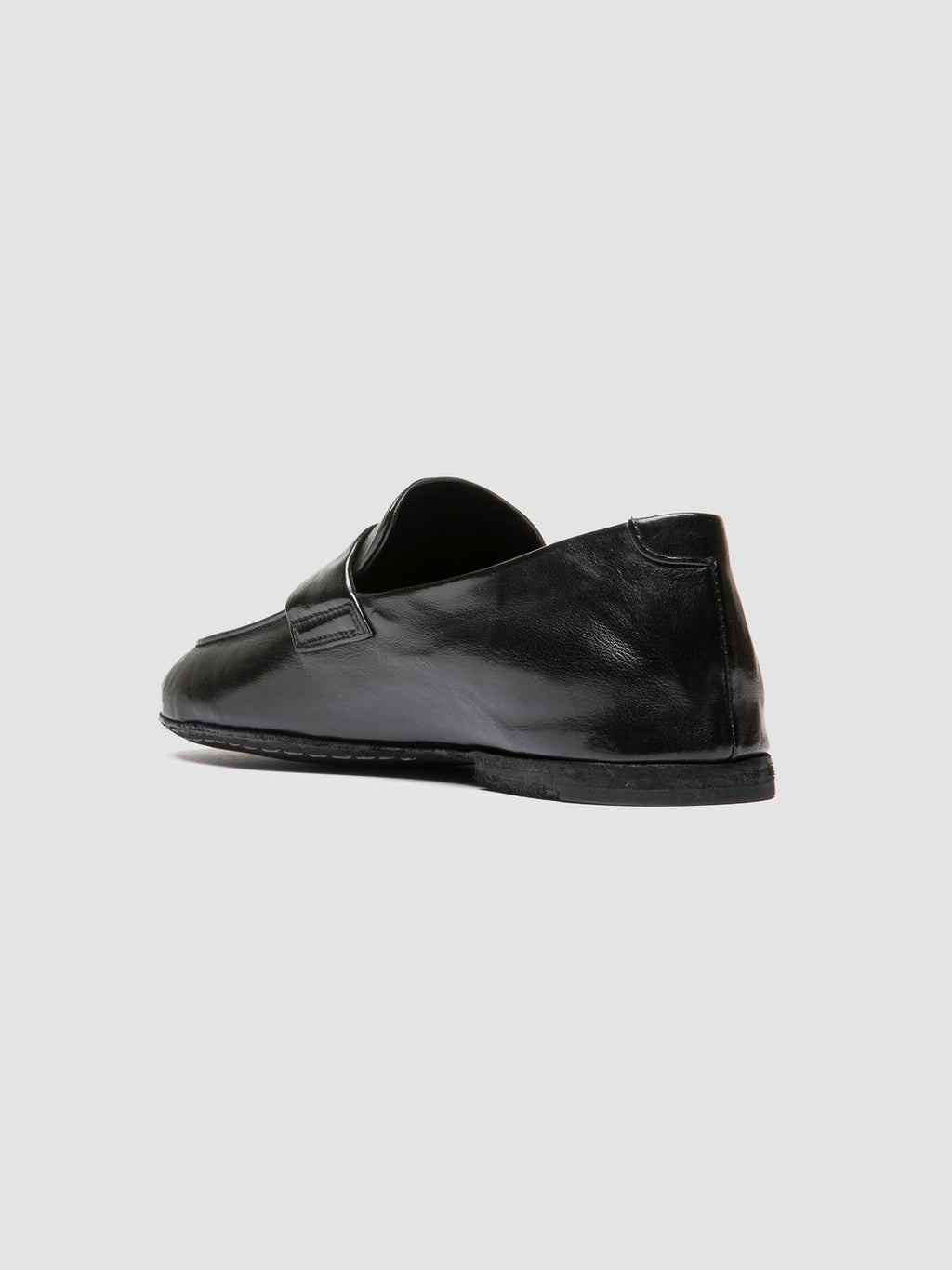BLAIR DD 001 - Schwarze Penny-Loafer aus Leder - image 4,side view