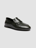 BLAIR DD 001 - Green Leather Penny Loafers - thumb image 3,side view