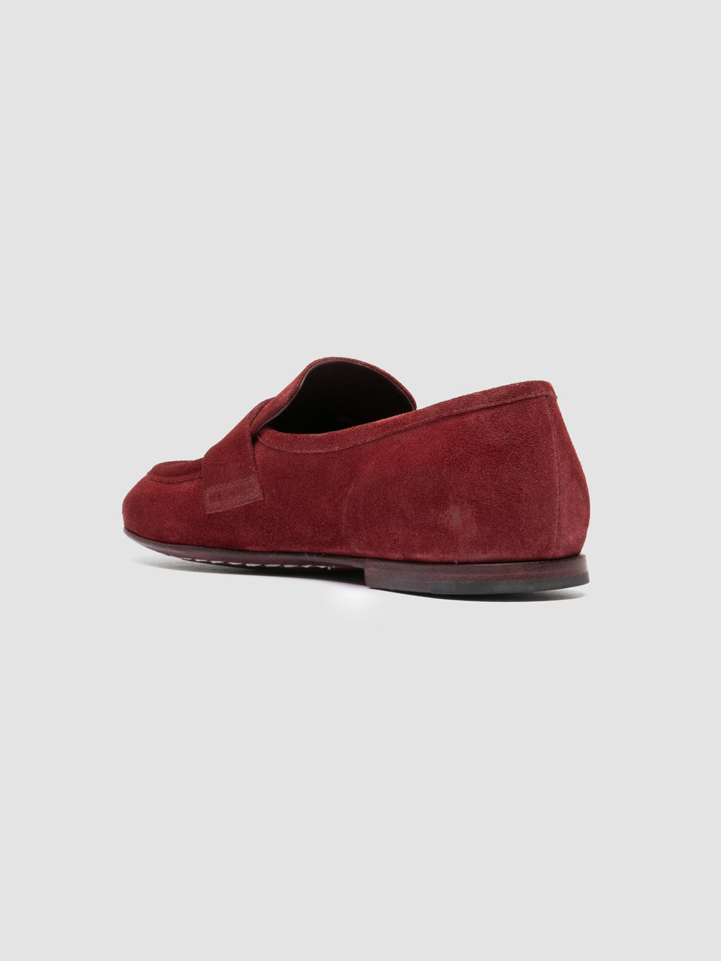 BLAIR DD/002_W - Burgundy Suede Penny Loafers - image 4,side view