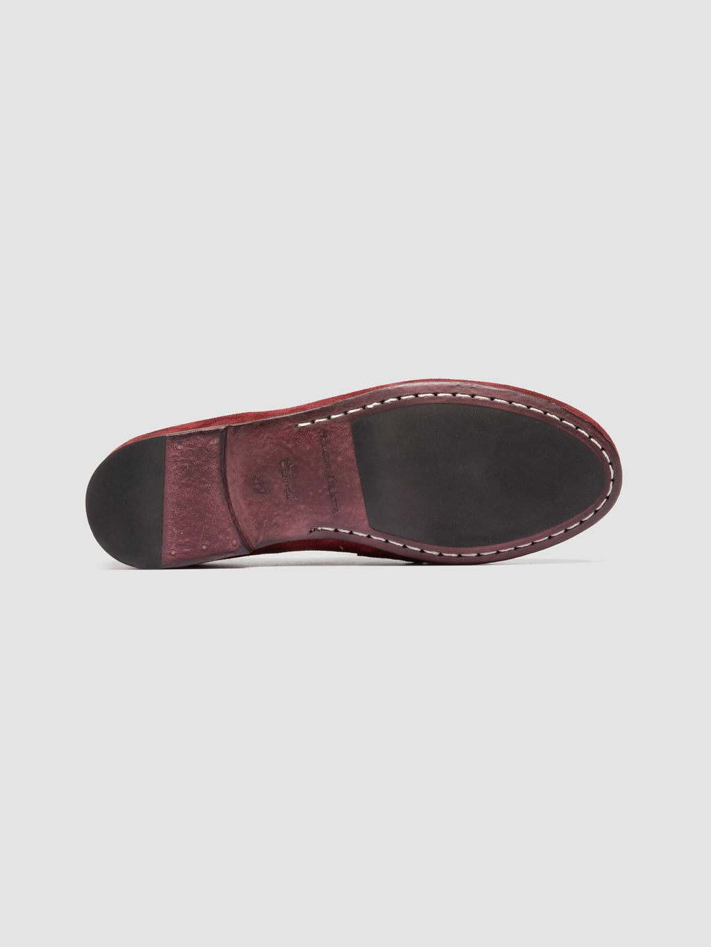 BLAIR DD/002_W - Burgundy Suede Penny Loafers - image 5,side view
