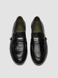 BLAIR DD 003_W - Green Leather Penny Loafers - thumb image 2,side view