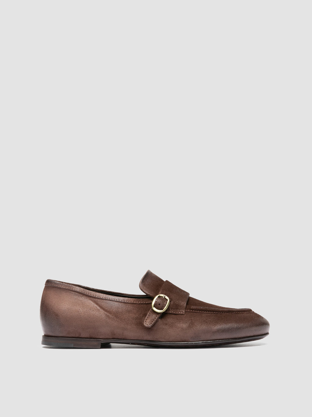 BLAIR DD 003_W - Brown Suede Penny Loafers - image 1,side view