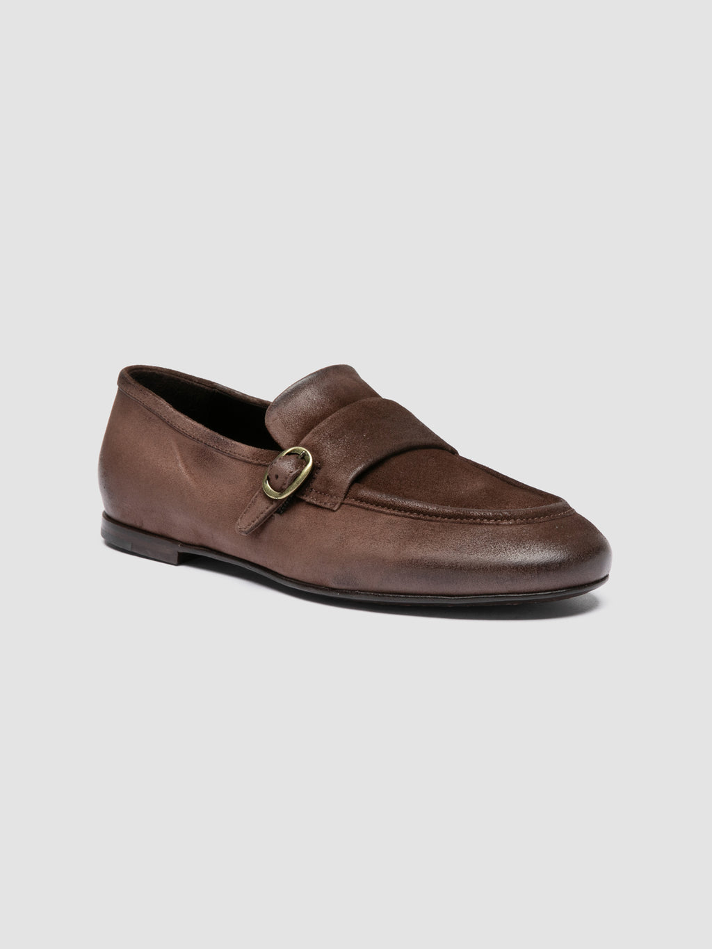 BLAIR DD 003_W - Brown Suede Penny Loafers - image 3,side view