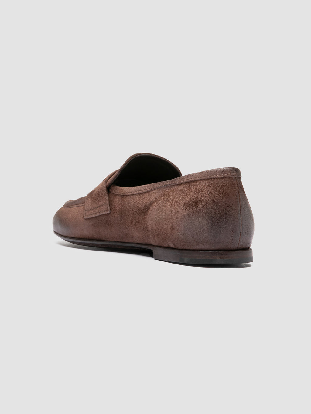BLAIR DD 003_W - Brown Suede Penny Loafers - image 4,side view