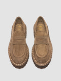 BLOSSOM 015 - Brown Suede Penny Loafers - thumb image 2,side view
