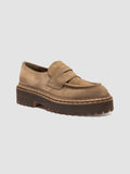 BLOSSOM 015 - Brown Suede Penny Loafers - thumb image 3,side view
