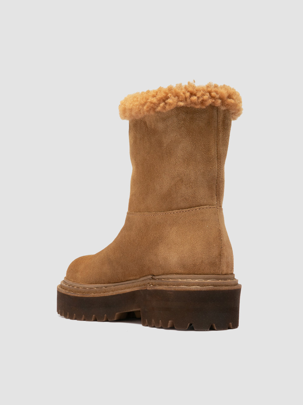 BLOSSOM 025 - Brown Suede Pull On Boots - image 4,side view