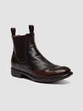 CALIXTE 004 - Braune Chelsea-Stiefel aus Leder - thumb image 3,side view