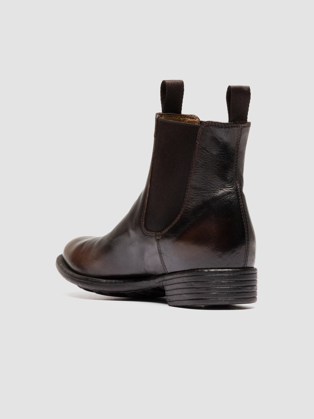 CALIXTE 004 - Braune Chelsea-Stiefel aus Leder - image 4,side view