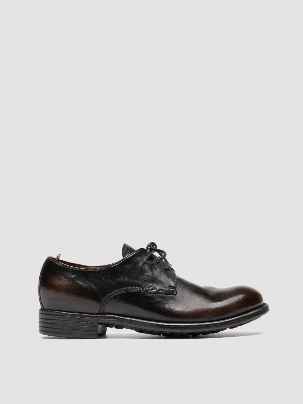 CALIXTE 068 - Schwarze Derby-Schuhe aus Leder - image 1,side view