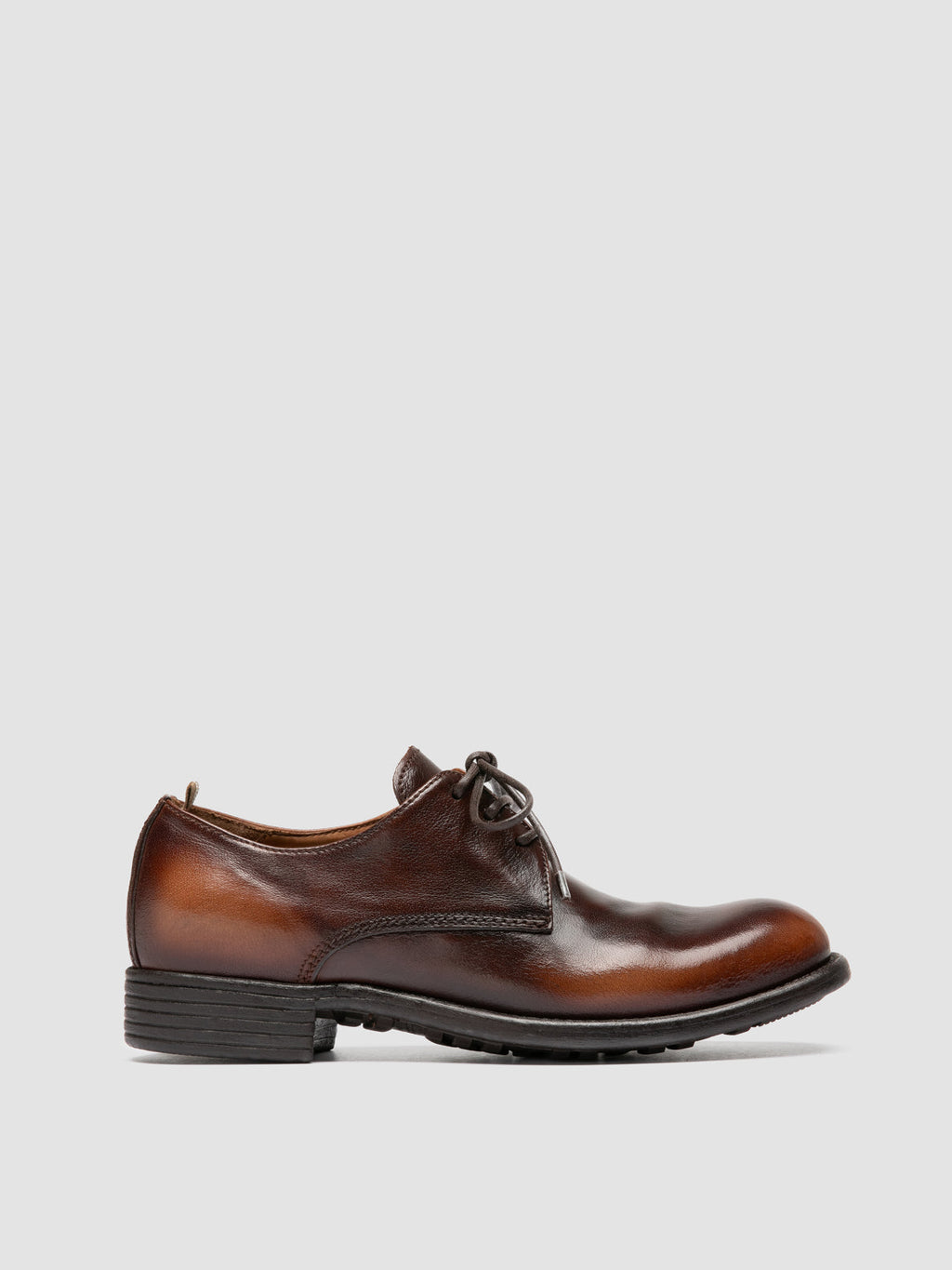 CALIXTE 068 - Braune Derby-Schuhe aus Leder - image 1,side view