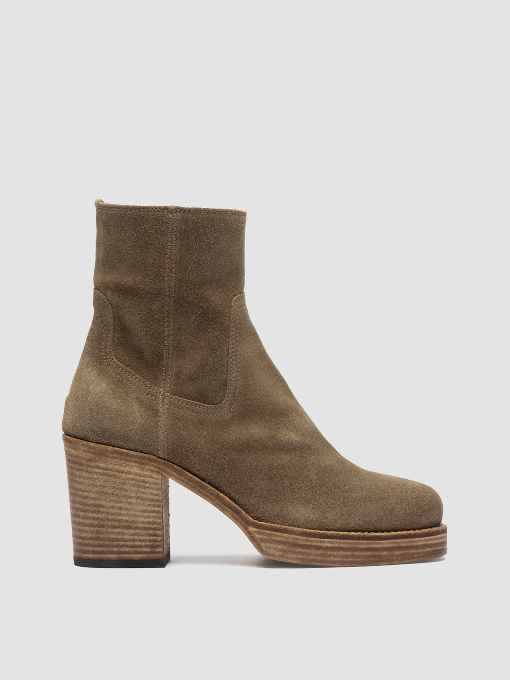 DAHLIA 001 - Taupe Suede Boots - image 1,side view