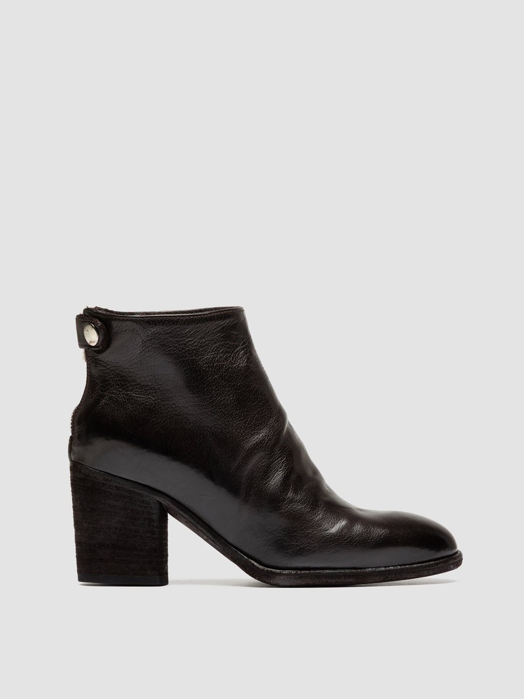 DELICE 001 - Braune Stiefel aus Leder mit Reißverschluss - image 1,side view