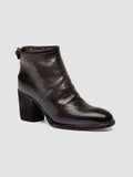 DELICE 001 - Braune Stiefel aus Leder mit Reißverschluss - thumb image 3,side view