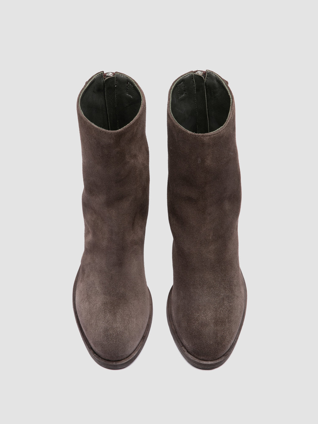 DELICE 002 - Braune Stiefel aus Wildleder mit Reißverschluss - image 2,side view