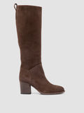 DELICE 004 - Brown Suede Zip Boots - thumb image 1,side view