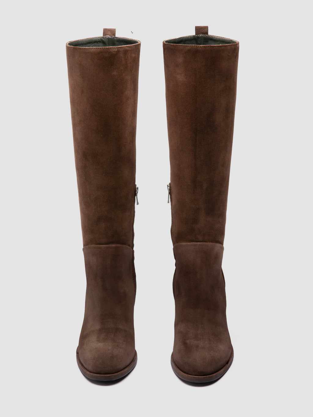 DELICE 004 - Brown Suede Zip Boots - image 2,side view