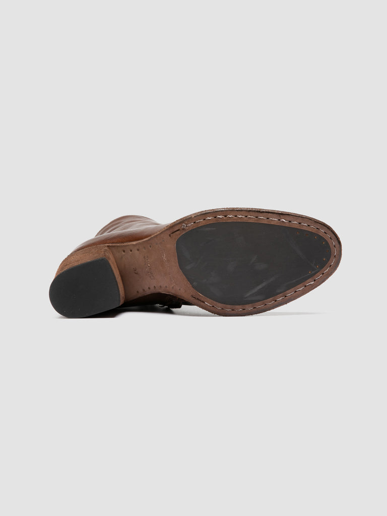 DELICE 005 - Brown Leather Zipped Boots