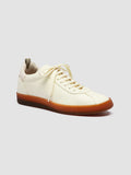 GINNASIO 101 - Weiße Ledersneaker - thumb image 3,side view