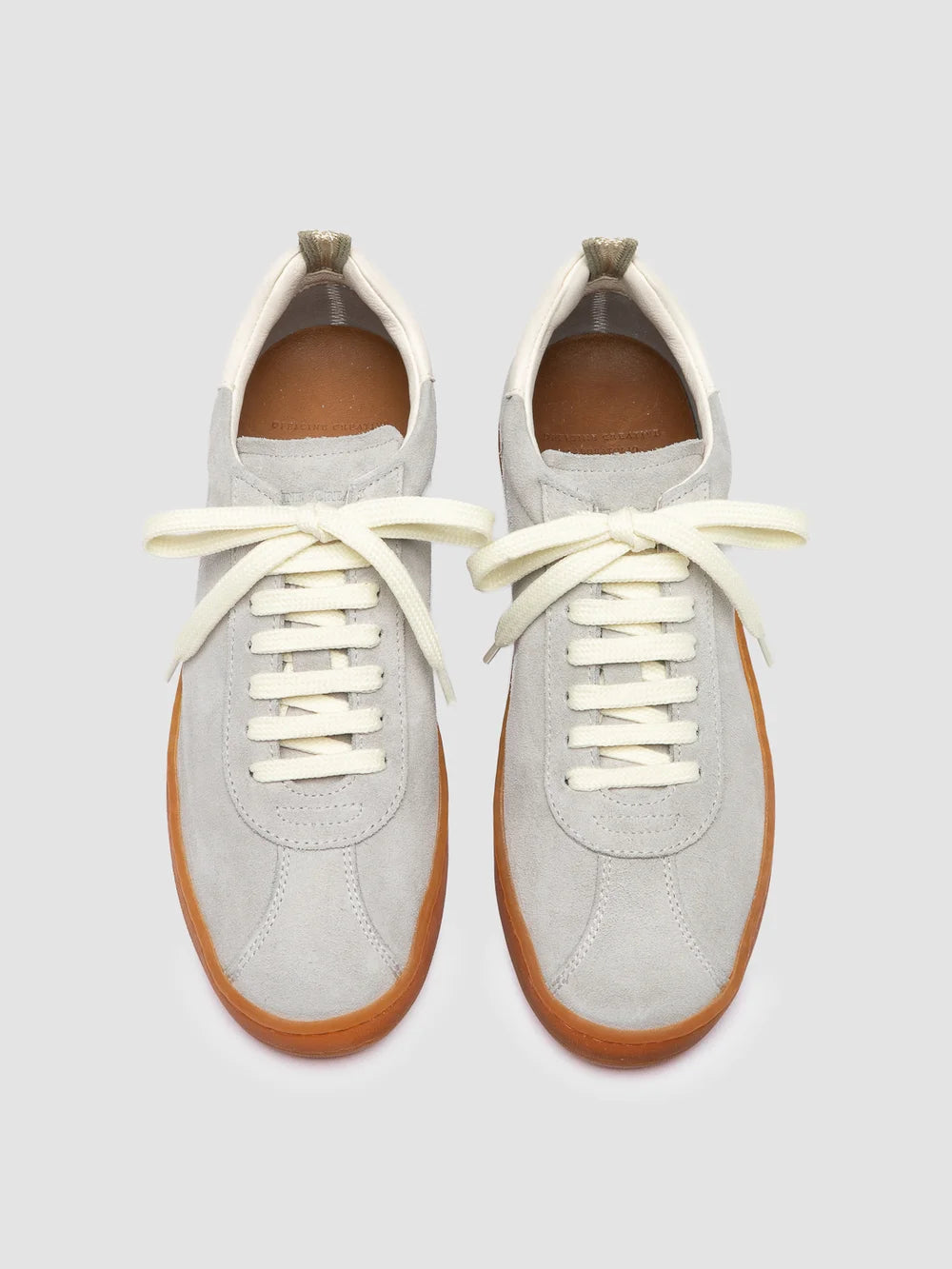 GINNASIO 101 - Grey Leather and Suede Sneakers - image 2,side view